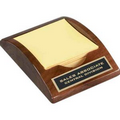 High Gloss Walnut Notepad Holder w/ Color Fill (3 1/4"x5 3/4")